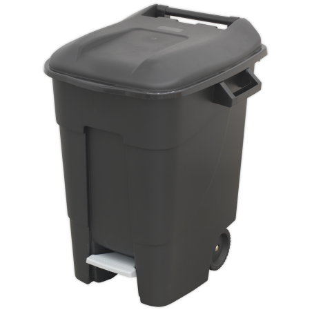 Refuse/Wheelie Bin with Foot Pedal 100L - Black