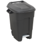 Refuse/Wheelie Bin with Foot Pedal 100L - Black