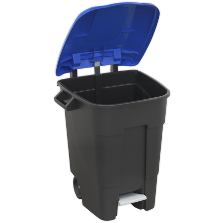 Refuse/Wheelie Bin with Foot Pedal 100L - Blue