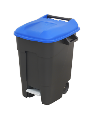 Refuse/Wheelie Bin with Foot Pedal 100L - Blue