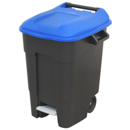 Refuse/Wheelie Bin with Foot Pedal 100L - Blue