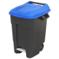 Refuse/Wheelie Bin with Foot Pedal 100L - Blue