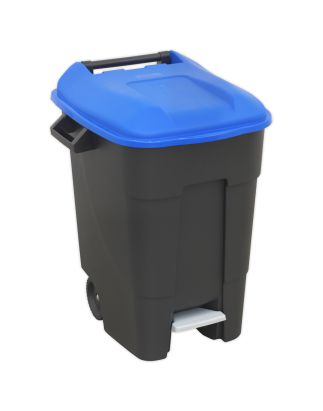 Refuse/Wheelie Bin with Foot Pedal 100L - Blue