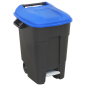 Refuse/Wheelie Bin with Foot Pedal 100L - Blue