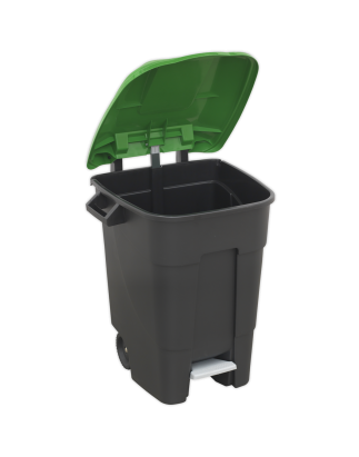 Refuse/Wheelie Bin with Foot Pedal 100L - Green