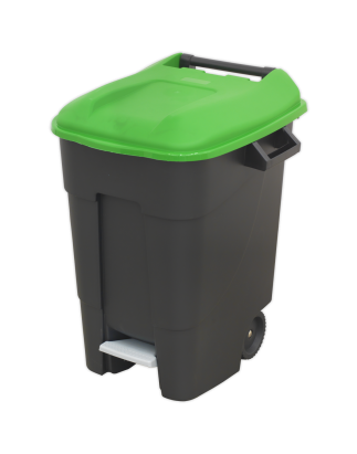 Refuse/Wheelie Bin with Foot Pedal 100L - Green