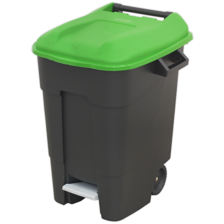 Refuse/Wheelie Bin with Foot Pedal 100L - Green