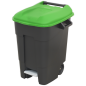 Refuse/Wheelie Bin with Foot Pedal 100L - Green