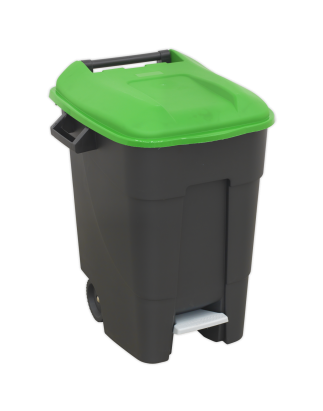 Refuse/Wheelie Bin with Foot Pedal 100L - Green