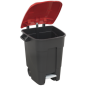 Refuse/Wheelie Bin with Foot Pedal 100L - Red