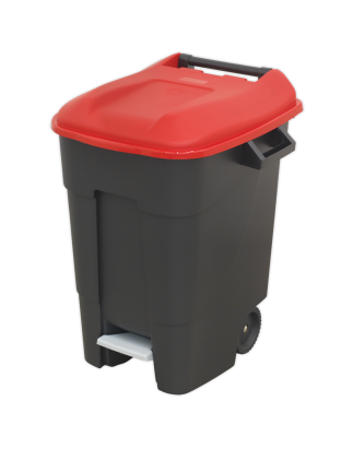 Refuse/Wheelie Bin with Foot Pedal 100L - Red