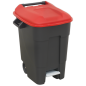 Refuse/Wheelie Bin with Foot Pedal 100L - Red