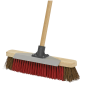 Heavy-Duty Stiff/Hard Bristle Broom with Scraper 16"(405mm)