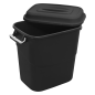 Poubelle/Poubelle de rangement 75L - Noir