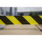 Hazard Warning Barrier Tape 80mm x 100m Black/Yellow Non-Adhesive