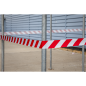 Hazard Warning Barrier Tape 80mm x 100m Red/White Non-Adhesive