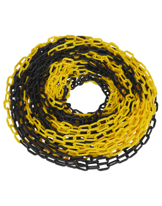 Safety Chain Black/Yellow 25m x 6mm