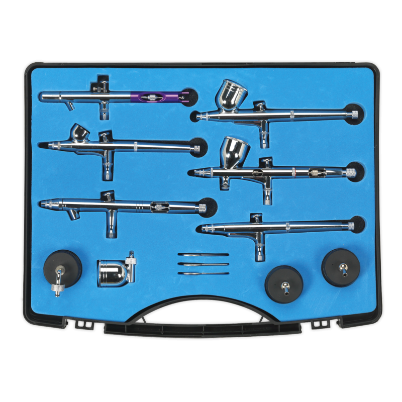 Mini Gravity/Suction Feed Air Brush Kit 10pc