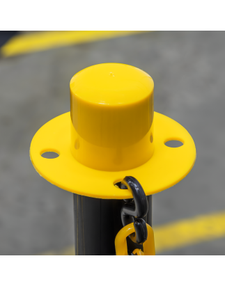 Black/Yellow Post & Chain Kit 25m