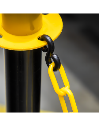 Black/Yellow Post & Chain Kit 25m