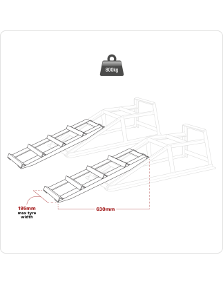 Extensions de rampe de voiture 400 kg chacune/800 kg par paire