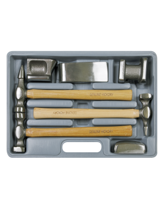 Drop-Forged Panel Beating Set with Hickory Shafts 7pc