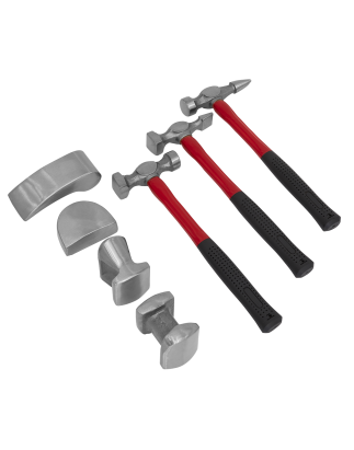 Drop-Forged Panel Beating Set with Fibreglass Shafts 7pc