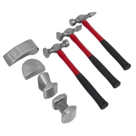 Drop-Forged Panel Beating Set with Fibreglass Shafts 7pc