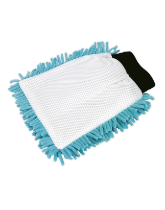 Shaggy Microfibre Mitt 2-in-1