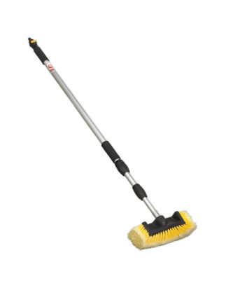 Brosse Flo-Thru à 5 côtés avec manche télescopique de 3 m