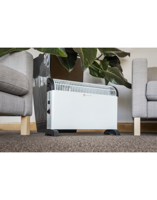 Convector Heater with 3 Heat Settings Thermostat 2000W/230V