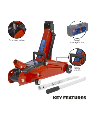 Short Chassis Trolley Jack with Storage Case 2 Tonne