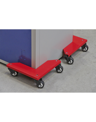 Chariots de transport d'angle, capacité de 150 kg, lot de 4