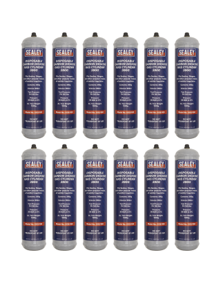 Disposable Carbon Dioxide Gas Cylinder 390g - Box of 12