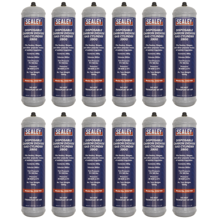 Disposable Carbon Dioxide Gas Cylinder 390g - Box of 12