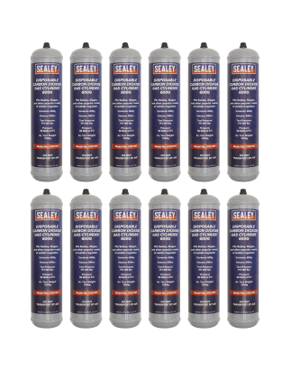 Disposable Carbon Dioxide Gas Cylinder 600g - Box of 12