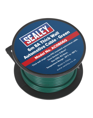 Automotive Cable Thick Wall 8A 6m Green