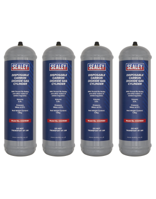 Disposable Carbon Dioxide Gas Cylinder 1.3kg - Pack of 4