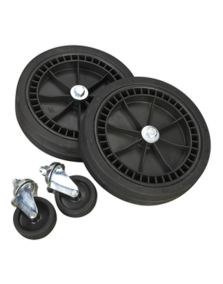 Wheel Kit for Fixed Compressors - 2 Castors & 2 Fixed