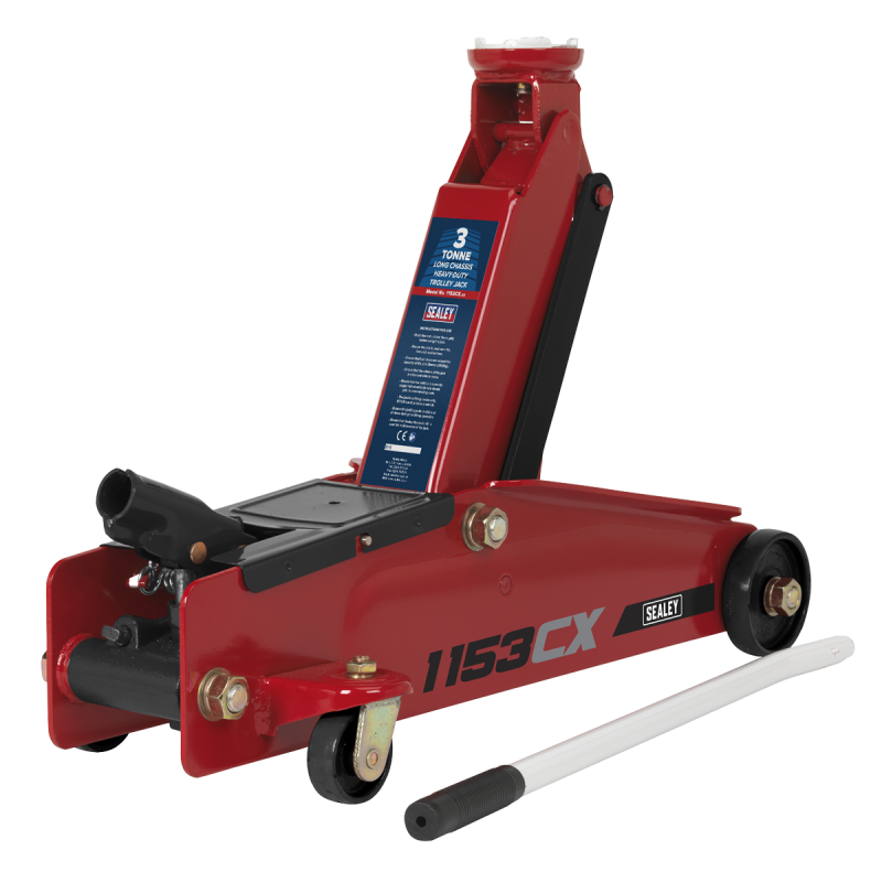 Long Reach Heavy-Duty Trolley Jack 3 Tonne