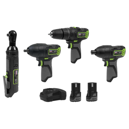 4 x 10.8V SV10.8 Series Cordless Combo Kit - 2 Batteries & Euro Plug