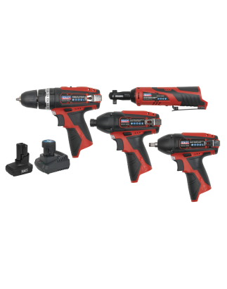 4 x 12V SV12 Series Cordless Power Tool Combo Kit