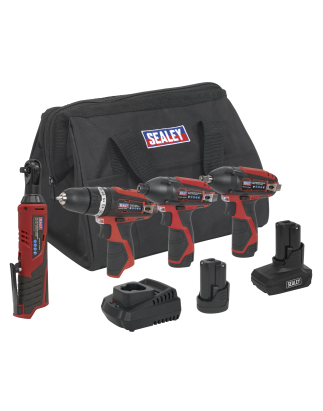 4 x 12V SV12 Series Cordless Power Tool Combo Kit