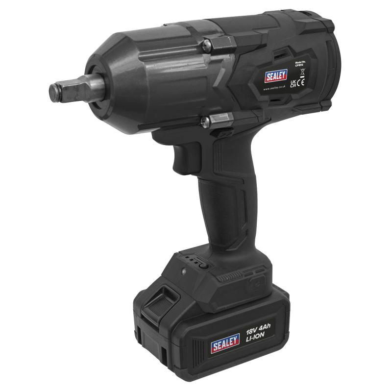 Cordless Impact Wrench 18V 4Ah Lithium-ion 1/2"Sq Drive