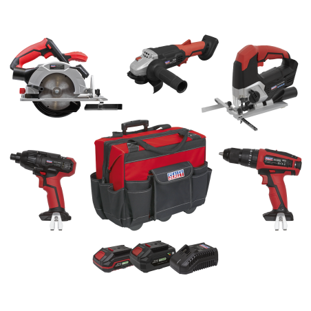 5 x 20V SV20 Series Cordless 5 Tool Combo Kit - 2 Batteries