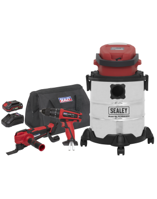 3 x 20V SV20 Series Tool Vac Combo - 2 Batteries