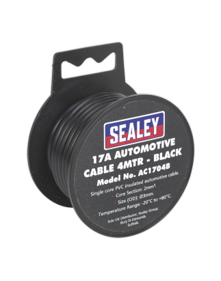 Automotive Cable Thick Wall 17A 4m Black