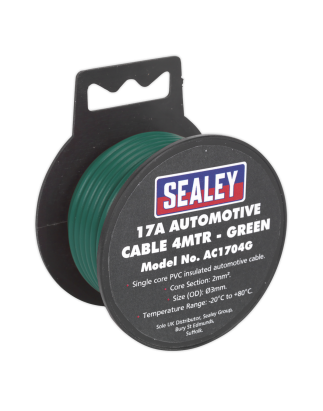 Automotive Cable Thick Wall 17A 4m Green