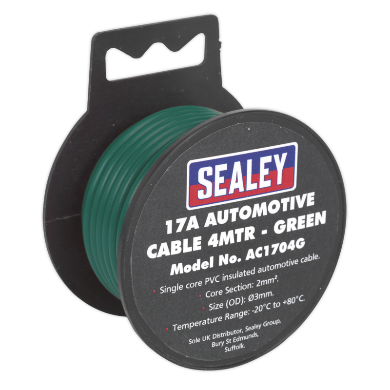 Automotive Cable Thick Wall 17A 4m Green