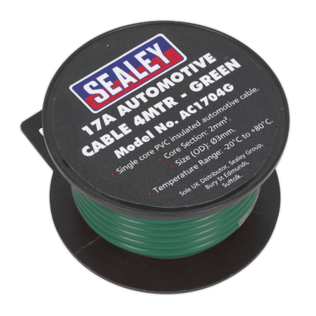 Automotive Cable Thick Wall 17A 4m Green